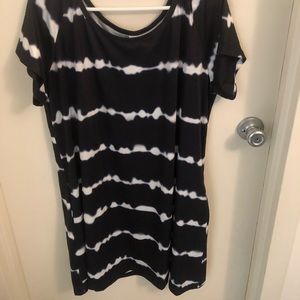 Casual Summer T Shirt Tunic Dress with Pocket